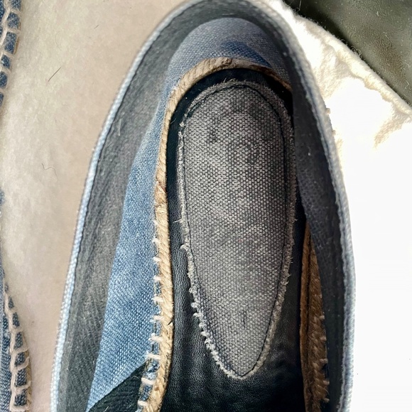 CHANEL LINEN CC ESPADRILLES 35 FLATS BLUE BLACK, SIZE EU40 / US9 - Picture 6 of 10